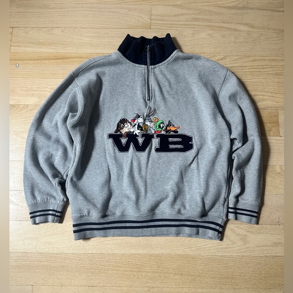 Vintage Warner Brothers Studio Sweatshirt Pullover Sz L 90’s
